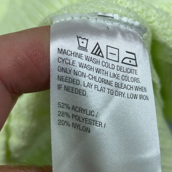 Joan Rivers Womens Lime Green Textured Sweater Size L Lightweight A0528 - Picture 5 of 7